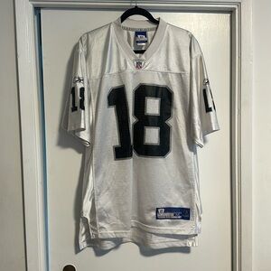 New no tag RANDY MOSS Oakland Raiders  Reebok Jersey #18 Size M White Reebok NFL